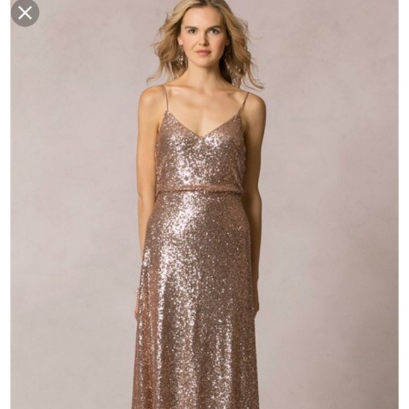 champagne sequin gown